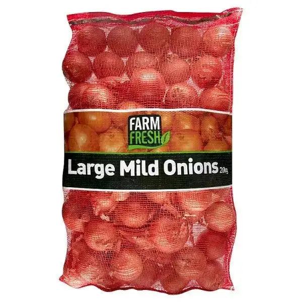 Farm Fresh Large Mild Onions 20kg Manufacturer - Honesty Sales U.K