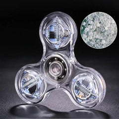 Fidget Spinner Glow in the Dark Adult Toy Anti Stress Led Tri-Spinner Autism Luminous Spinners Kinetic Gyroscope for Children - Honesty Sales U.K