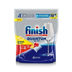 Finish Quantum All In One Lemon 72 deep cleans your dishes - Honesty Sales U.K