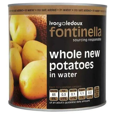 Fontinella Whole New Potatoes in Water 2.5kg (Drained Weight 1.5kg) - Honesty Sales U.K