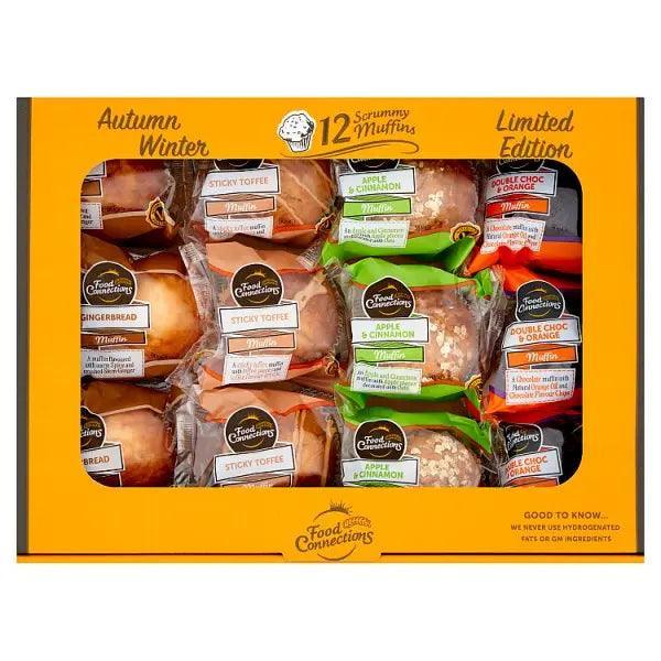 Food Connections Limited Edition Autumn Winter 12 Scrummy Muffins (Case of 12) - Honesty Sales U.K