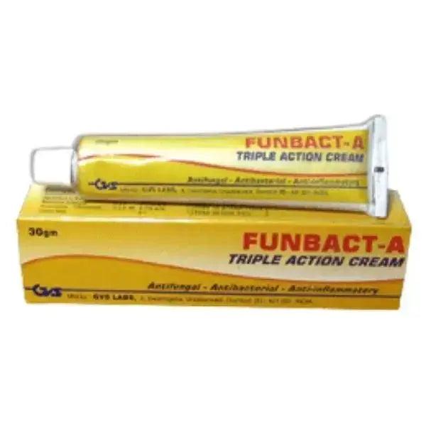 Funbact-A Triple Action Tube Cream 30g - Honesty Sales U.K
