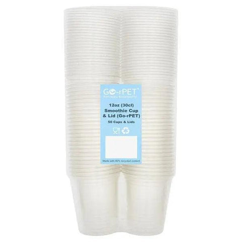 Go-rPET 500 Smoothie Cup & Lid Clear 30cl (Case of 10) - Honesty Sales U.K