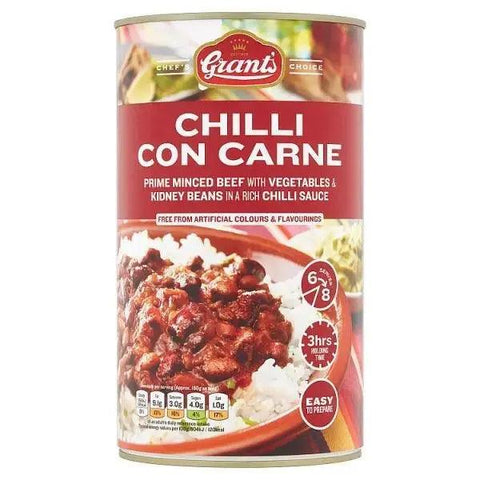 Grant's Chilli Con Carne 1.2kg Prime minced beef - Honesty Sales U.K