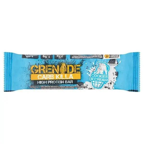 Grenade Carb Killa High Protein Bar Cookies & Cream 60g (Case of 12) - Honesty Sales U.K