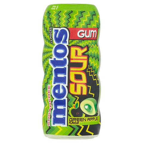 Mentos Sour Gum Green Apple Flavour 30g (Case of 10)