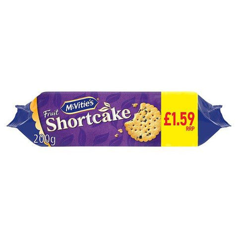 McVitie's Fruit Shortcake Biscuits 250g (Case of 12)