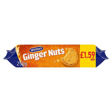 McVitie's Ginger Nuts Biscuits 250g (Case of 12)