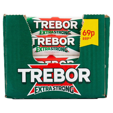 Trebor Extra Strong Peppermint Mints Roll 69p PMP 41.3g (Case of 40)