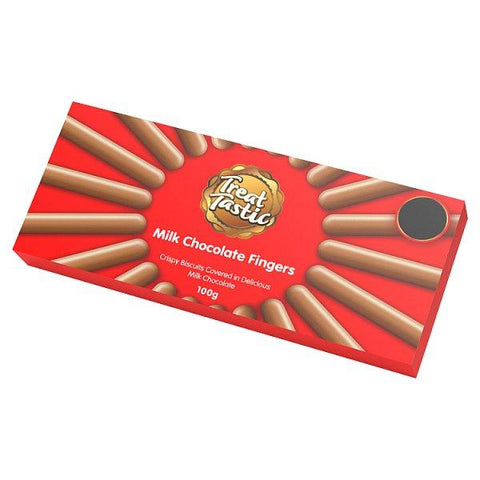 Treat Tastic Milk Chocolate Fingers 100g (Case of 24)