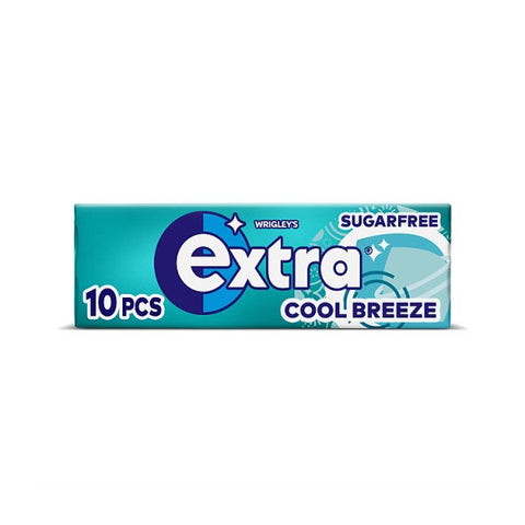 Extra Cool Breeze Chewing Gum Sugar Free 10 pieces (Case of 30)