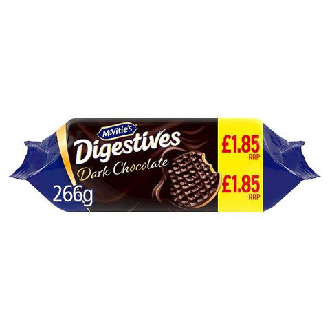 McVitie's Dark Chocolate Digestive Biscuits 266g (Case of 15)