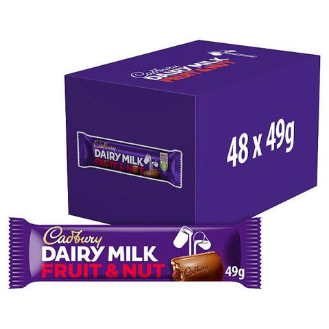 Cadbury Dairy Milk Fruit & Nut Chocolate Bar 49g (Case of 48)