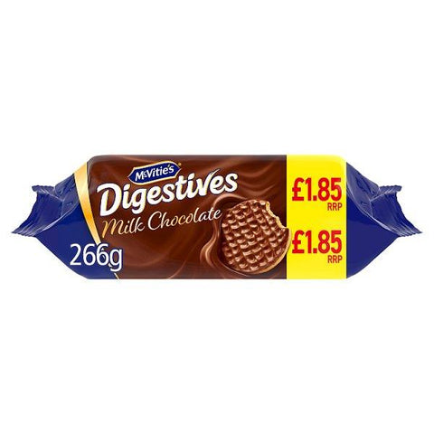 McVitie's Milk Chocolate Digestive Biscuits 266g (Case of 15)