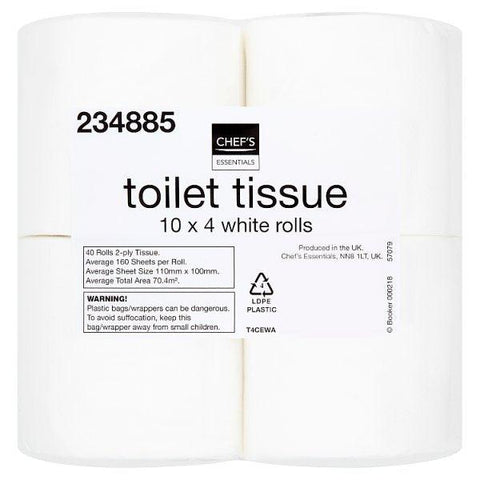 Chef's Essentials Toilet Tissue 40 White Rolls