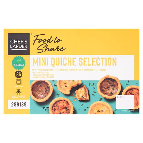 Chef's Larder Food to Share Mini Quiche Selection 756g