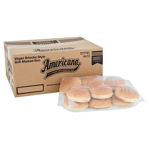 Americana Vegan Brioche Style Grill Marked Bun 48 x 82g