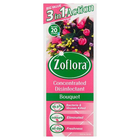 Zoflora 3 in 1 Action Concentrated Disinfectant Bouquet 500ml (Case of 12)