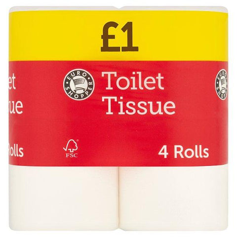 Euro Shopper Toilet Tissue 4 Rolls (Case of 12)