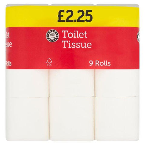 Euro Shopper Toilet Tissue 9 Rolls (Case of 5)