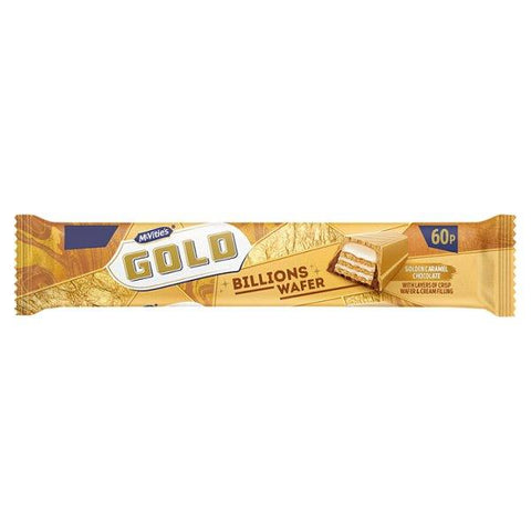 McVitie's Gold Billions Wafer Golden Caramel Chocolate Bar 39g (Case of 24)