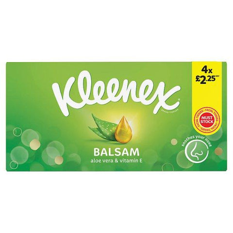 Kleenex® Balsam Tissues - 4 boxes - £2.25 (Case of 12)