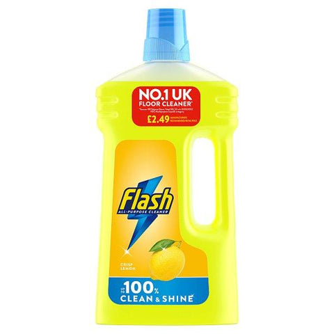 Flash Multipurpose Floor Liquid Cleaner Crisp Lemon 950ML (Case of 6)