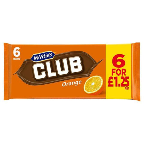 McVitie's Club Orange 6 x 22g (132g) (Case of 12)