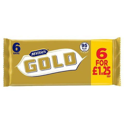 McVitie's 6 Gold Caramel Flavour Biscuit Bars 106g (Case of 12)