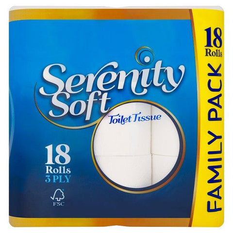 Serenity Soft 18 Toilet Tissue Rolls (Case of 3)