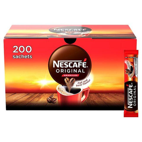 NESCAFE Original Instant Coffee Sachets - 200 x 1.8g Sticks