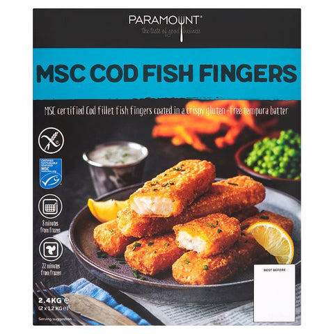 Paramount MSC Cod Fish Fingers 2 x 1.2kg (2.4g)