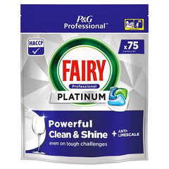 Fairy Professional Platinum Dishwasher Tablets, 75 Washes, Powerful Clean & Shine