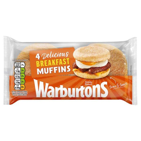 Warburtons 4 Delicious Breakfast Muffins