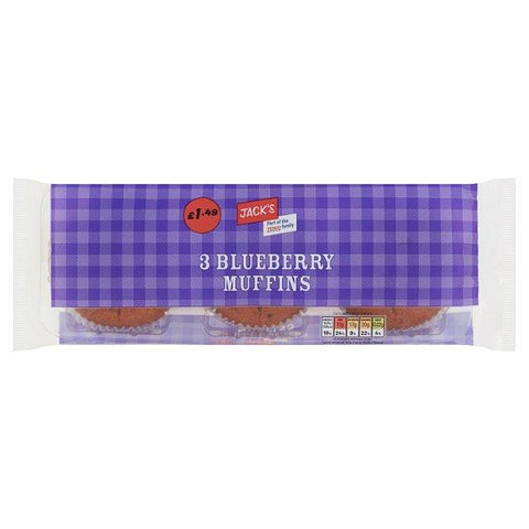 Jack's 3 Blueberry Muffins 275g (Case of 6)