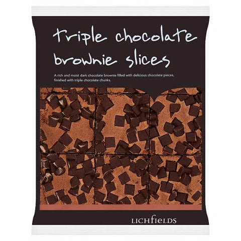 Lichfields Triple Chocolate Brownie Slices 585g (Case of 4)