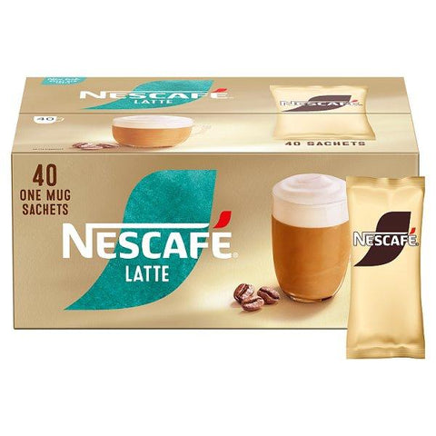 NESCAFE Latte Instant Coffee Sachets - 40 x 18g