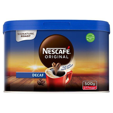 NESCAFE Original Decaf Instant Coffee 500g Tin