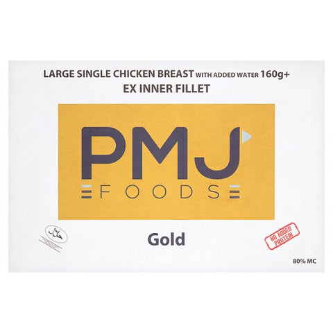 PMJ Foods Gold 80% Large Single Chicken Breast with Added Water 160g+ 10kg