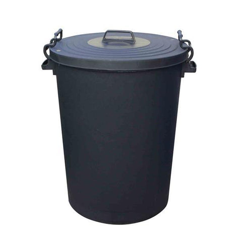 110L Clip Bin with Lid Black - Honesty Sales U.K