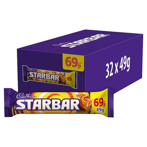 Cadbury Starbar Chocolate Bar 69p PMP 49g (Case of 32)