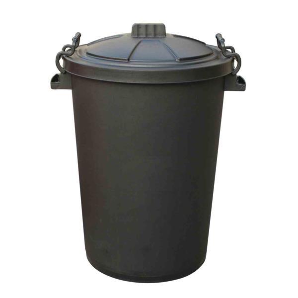 85L Clip Bin with Lid Black - Honesty Sales U.K