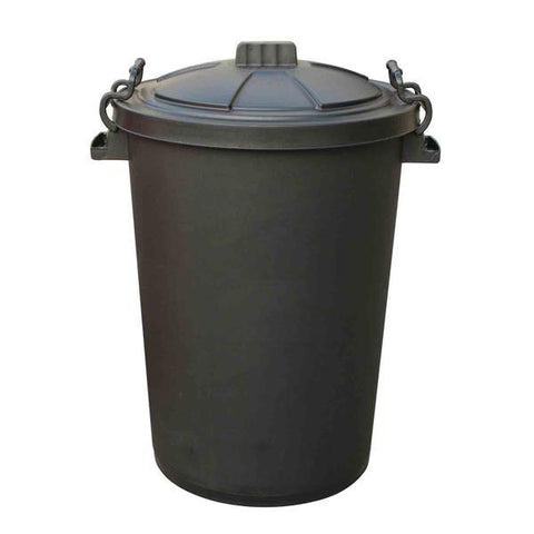 85L Clip Bin with Lid Black - Honesty Sales U.K