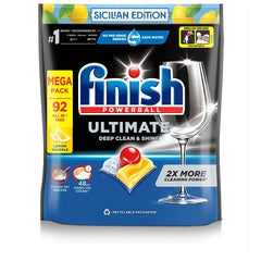 Finish Ultimate Deep Clean & Shine Dishwasher Tablets Sicilian Edition Lemon - 92 Tabs