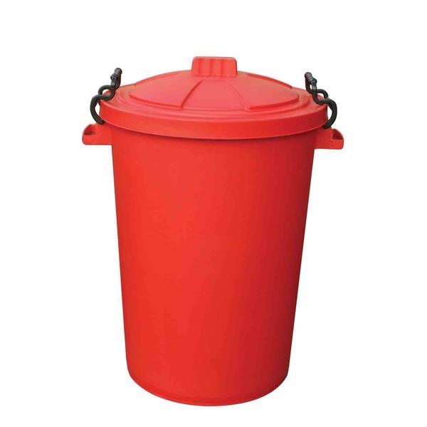 85L Clip Bin with Lid Red - Honesty Sales U.K