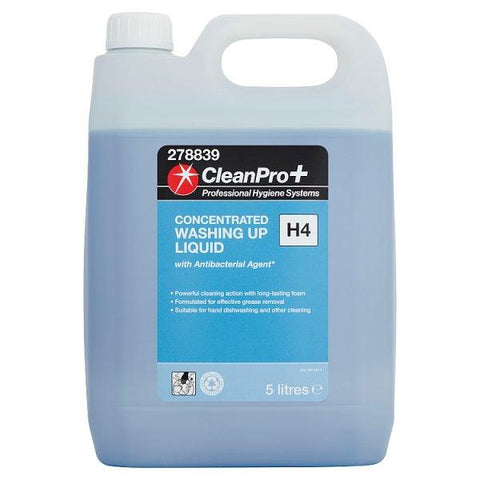 CleanPro+ Concentrated Washing Up Liquid H4 5 Litres