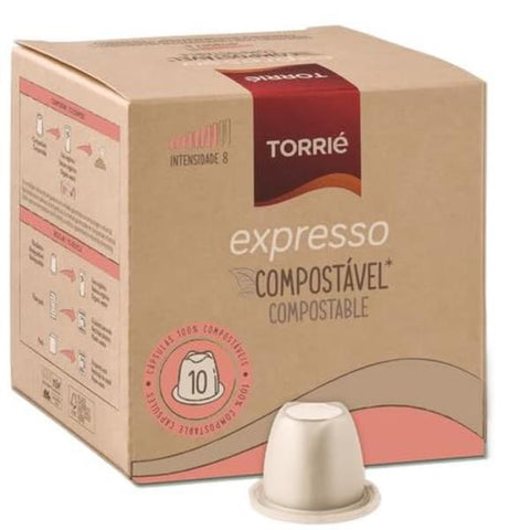 Expresso Compostable Coffee Capsules - Espresso Nespresso Compatible 10 Capsules