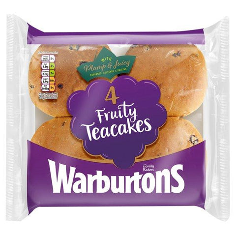 Warburtons 4 Fruity Teacakes