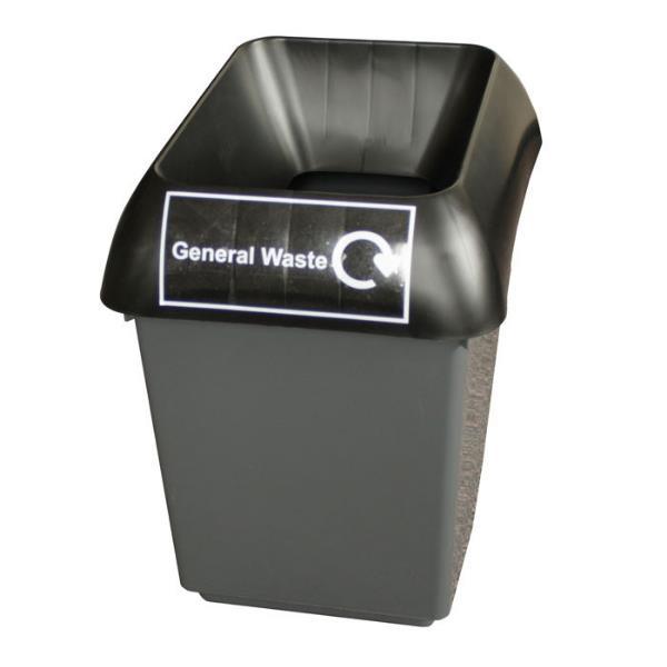 30L Recycling Bin with Lid & General Waste Logo - Honesty Sales U.K