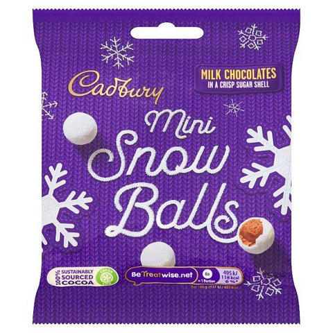 Cadbury Dairy Milk Mini Snowballs Milk Chocolate 80g (Case of 24)